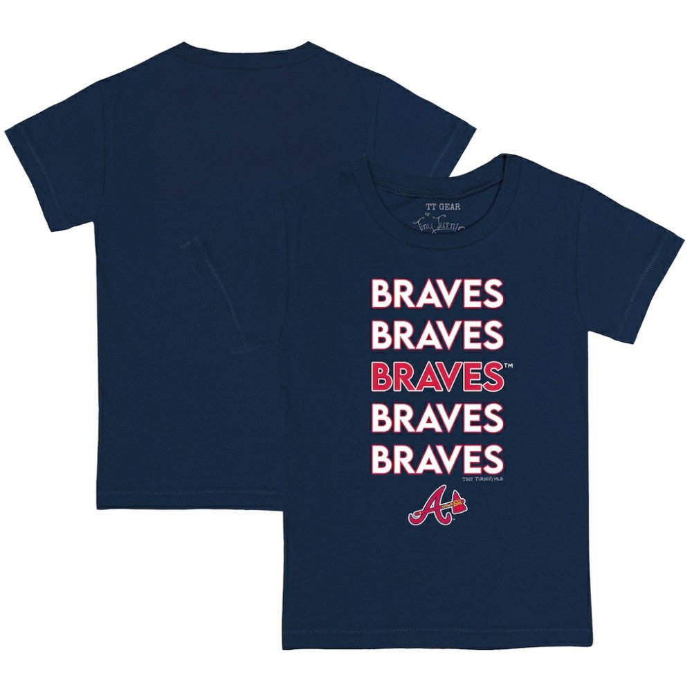 Atlanta Braves Tiny Turnip Youth Stacked T-Shirt - MLB