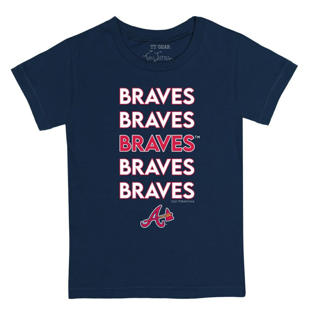 Atlanta Braves Tiny Turnip Youth Stacked T-Shirt - MLB