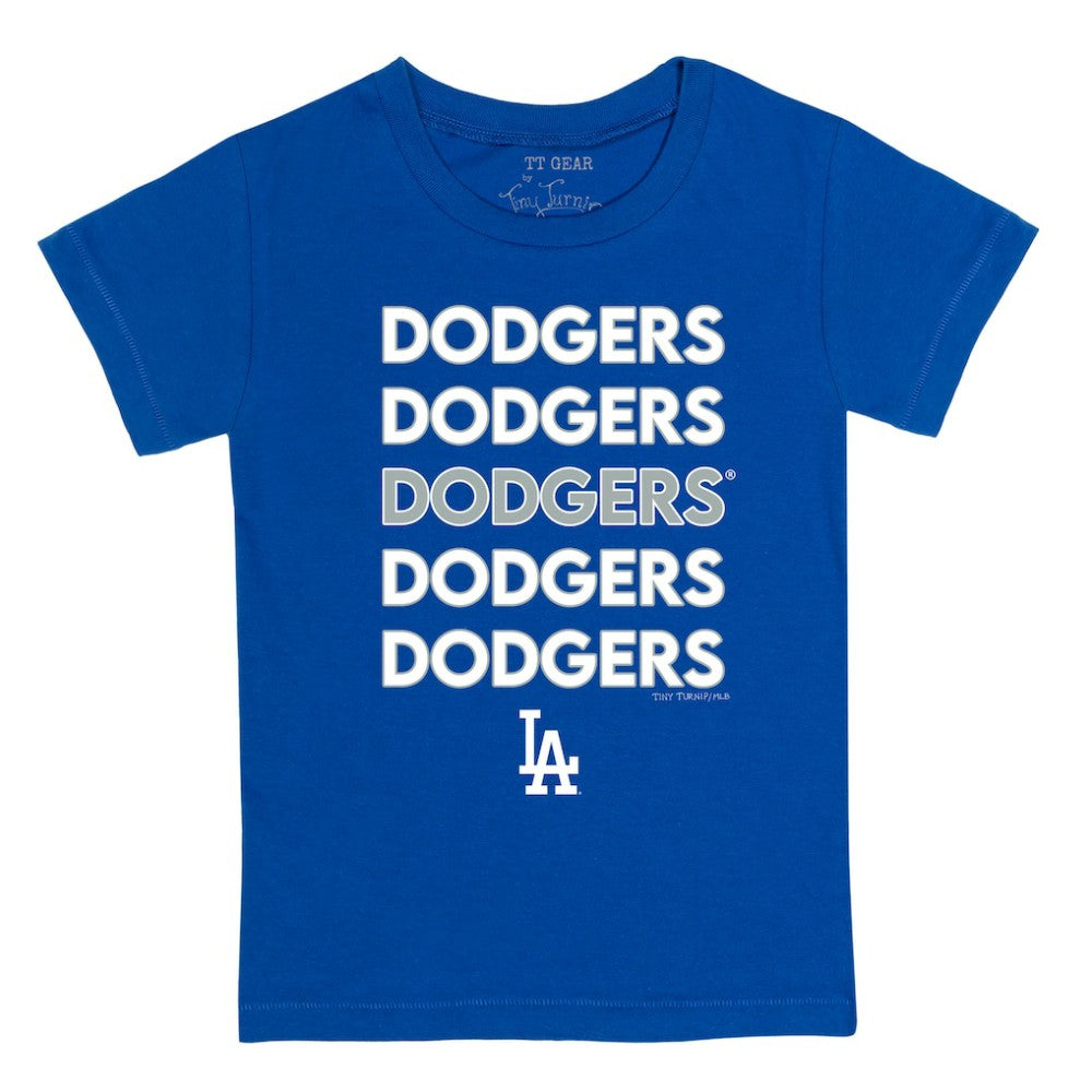Los Angeles Dodgers Tiny Turnip Youth Stacked T-Shirt - MLB