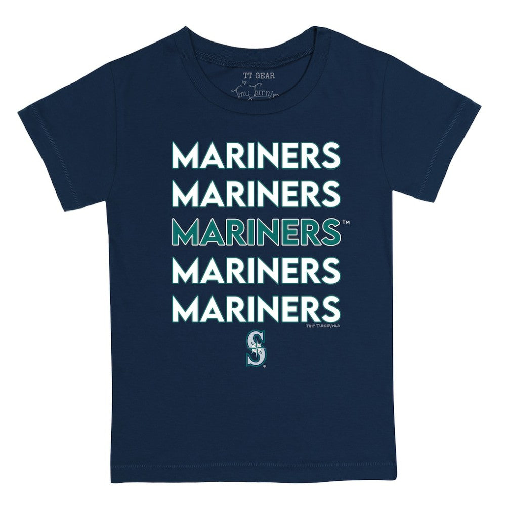 Seattle Mariners Tiny Turnip Youth Stacked T-Shirt - MLB