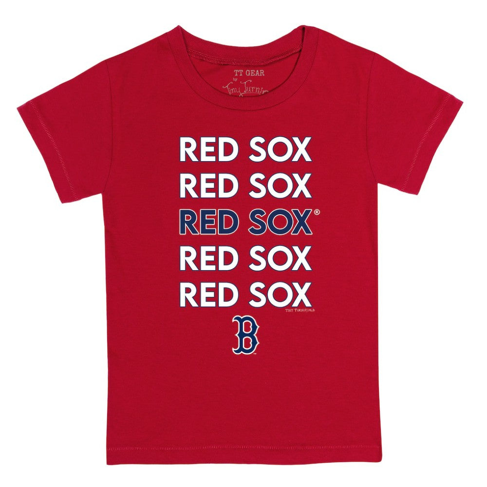 Boston Red Sox Tiny Turnip Youth Stacked T-Shirt - MLB