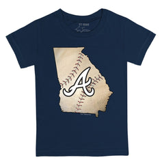 Atlanta Braves Tiny Turnip Youth State Outline T-Shirt - MLB