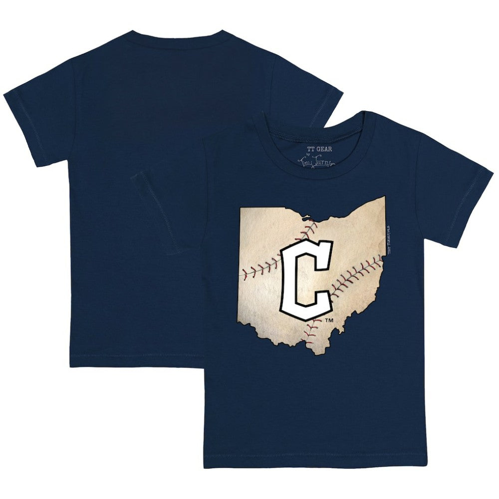 Cleveland Guardians Tiny Turnip Youth State Outline T-Shirt - MLB