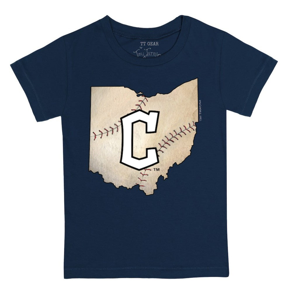 Cleveland Guardians Tiny Turnip Youth State Outline T-Shirt - MLB