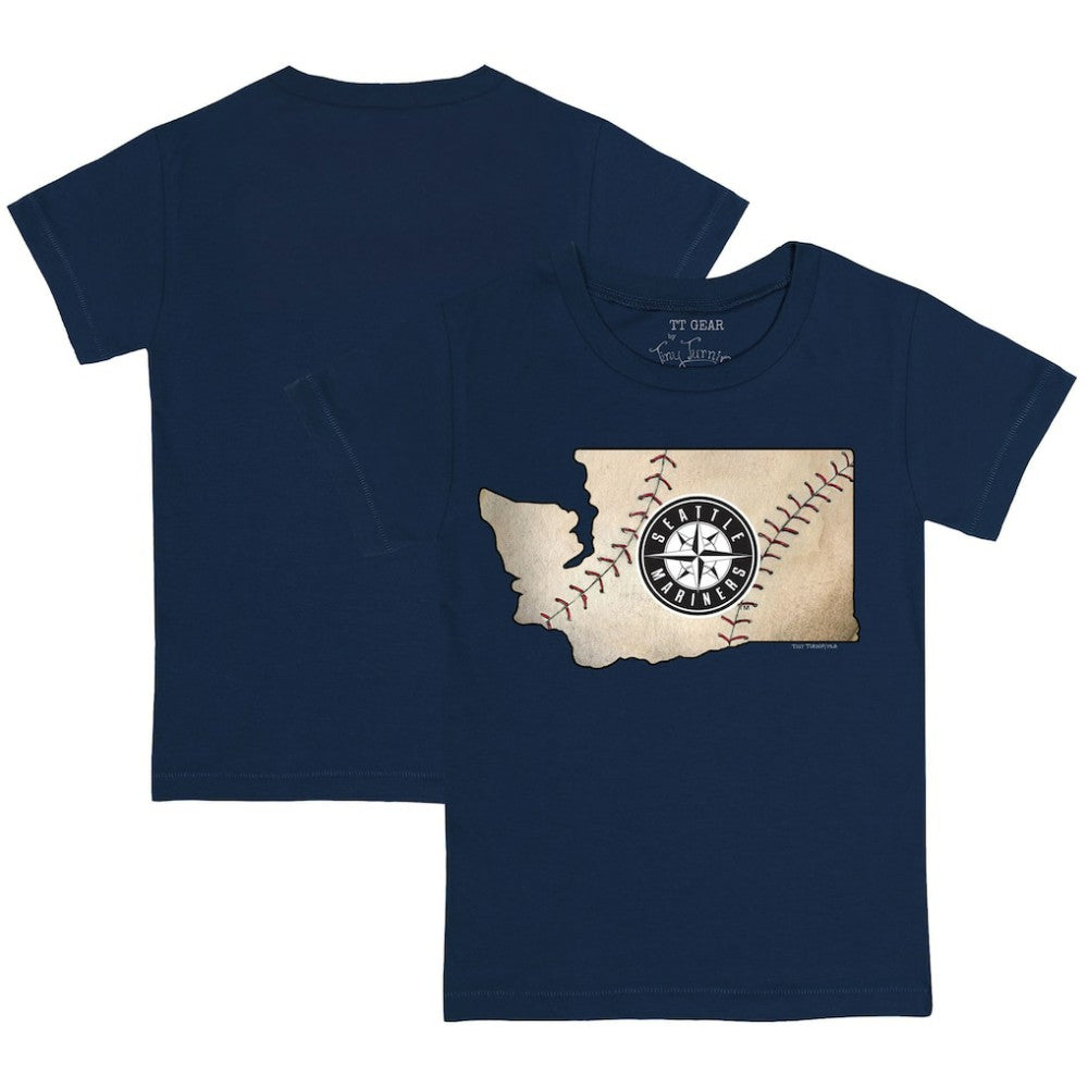 Seattle Mariners Tiny Turnip Youth State Outline T-Shirt - MLB