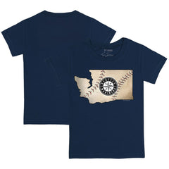 Seattle Mariners Tiny Turnip Youth State Outline T-Shirt - MLB