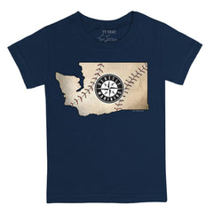 Seattle Mariners Tiny Turnip Youth State Outline T-Shirt - MLB