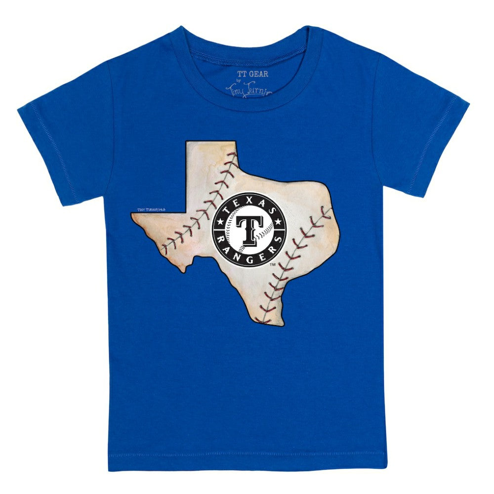 Texas Rangers Tiny Turnip Youth State Outline T-Shirt - MLB