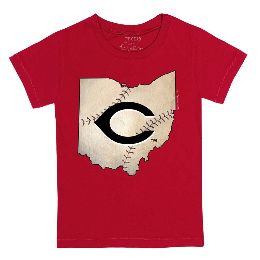 Cincinnati Reds Tiny Turnip Youth State Outline T-Shirt - MLB