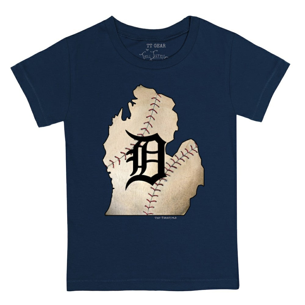 Detroit Tigers Tiny Turnip Youth State Outline T-Shirt - MLB