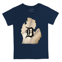 Detroit Tigers Tiny Turnip Youth State Outline T-Shirt - MLB