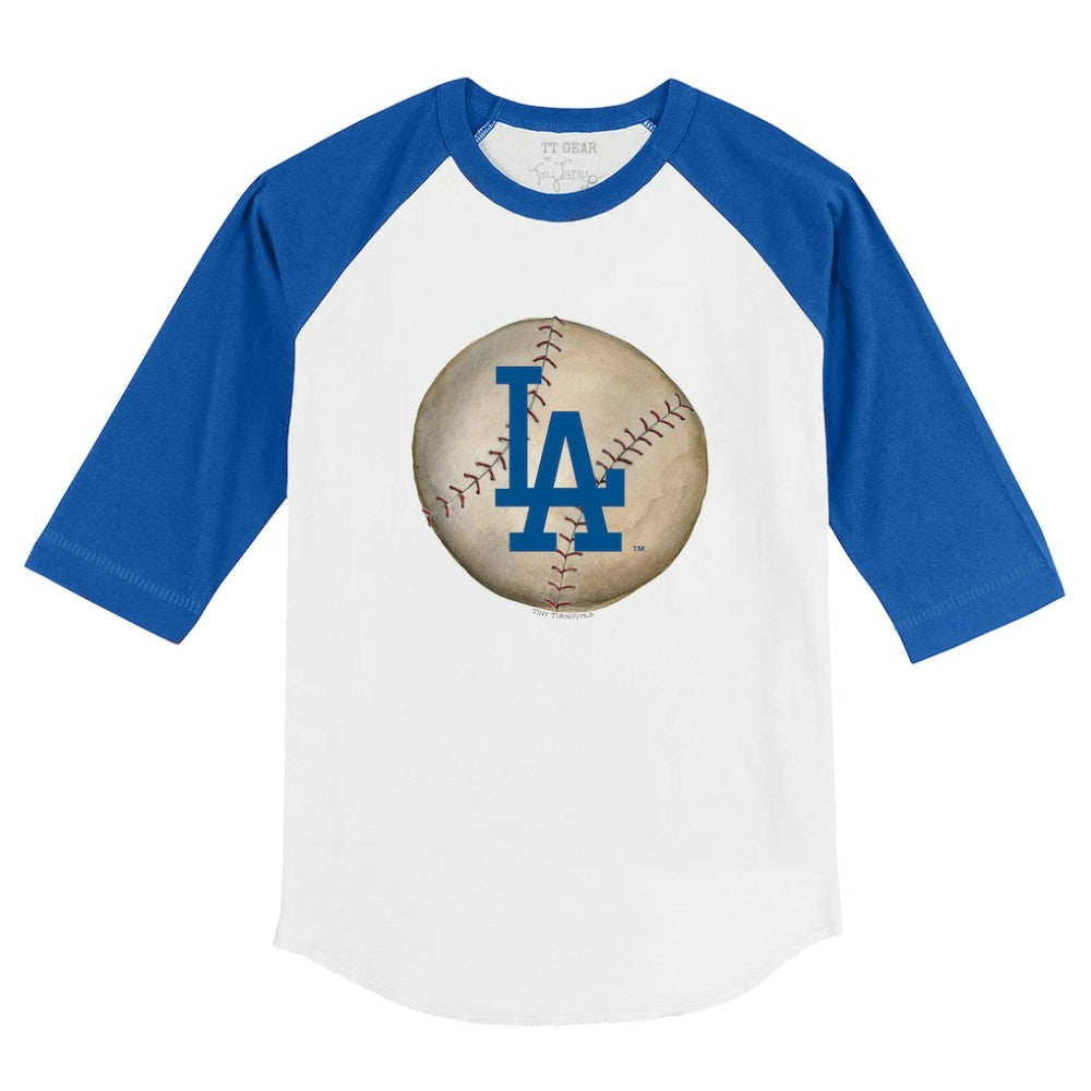 Los Angeles Dodgers Tiny Turnip Youth Stitched Baseball 3/4-Sleeve Raglan T-Shirt - MLB