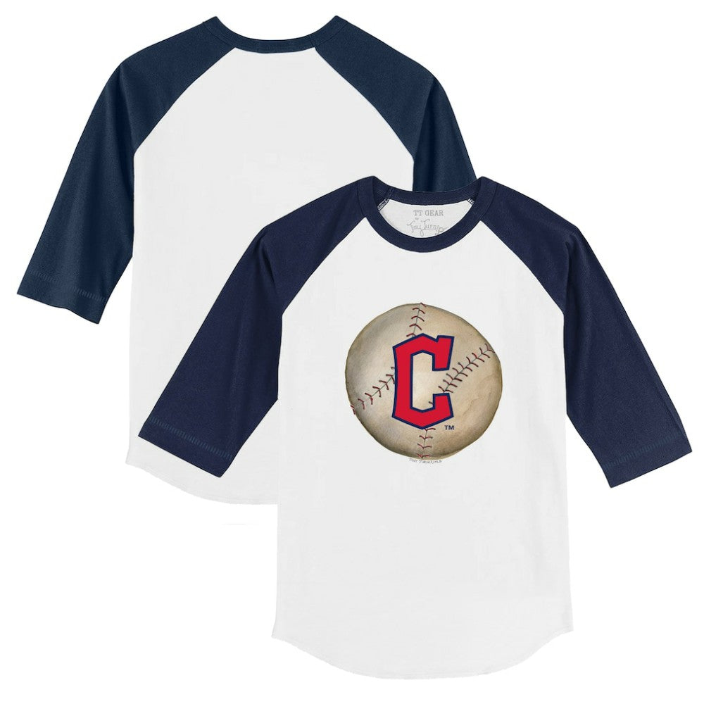 Cleveland Guardians Tiny Turnip Youth Stitched Baseball 3/4-Sleeve Raglan T-Shirt - MLB