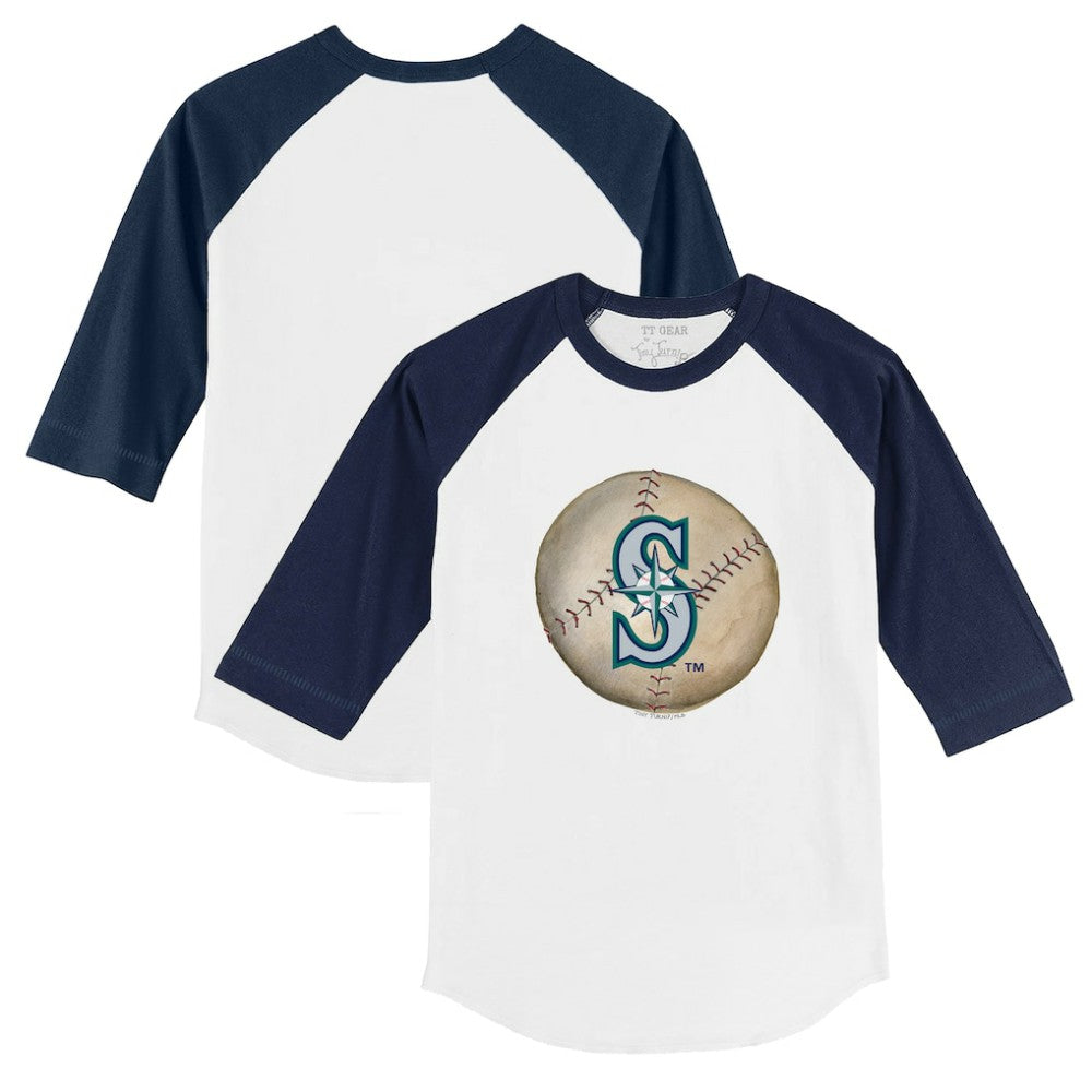 Seattle Mariners Tiny Turnip Youth Stitched Baseball 3/4-Sleeve Raglan T-Shirt - MLB
