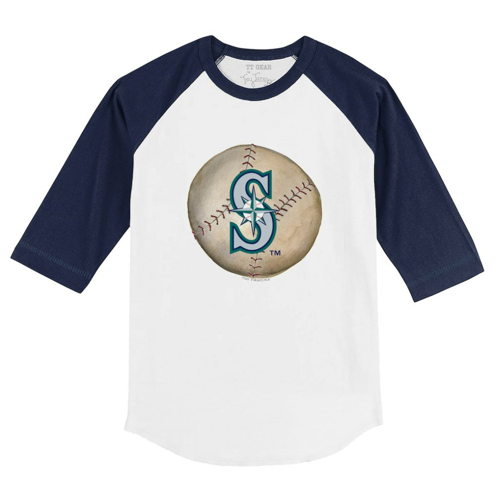 Seattle Mariners Tiny Turnip Youth Stitched Baseball 3/4-Sleeve Raglan T-Shirt - MLB
