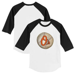 Baltimore Orioles Tiny Turnip Youth Stitched Baseball 3/4-Sleeve Raglan T-Shirt - MLB