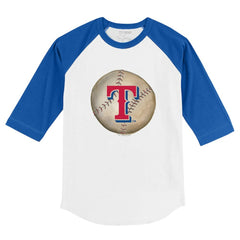 Texas Rangers Tiny Turnip Youth Stitched Baseball 3/4-Sleeve Raglan T-Shirt - MLB