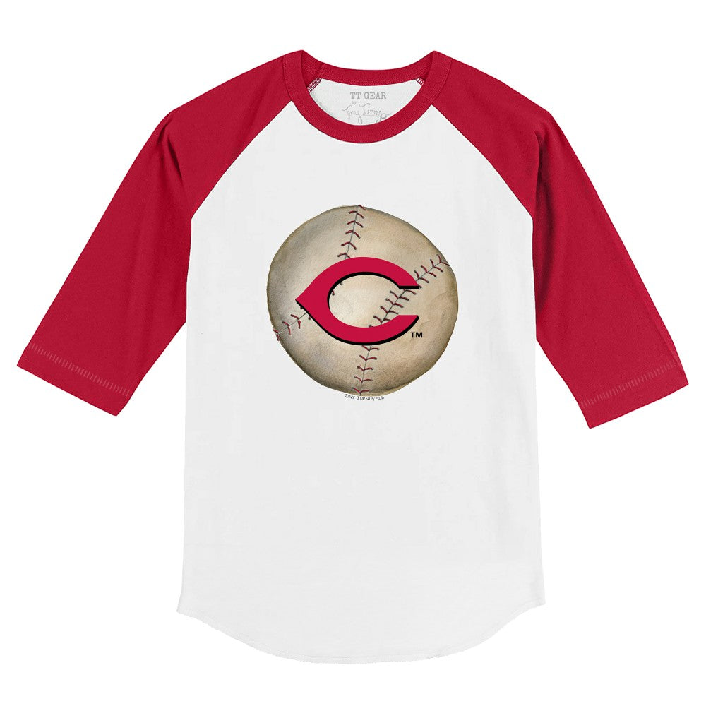 Cincinnati Reds Tiny Turnip Youth Stitched Baseball 3/4-Sleeve Raglan T-Shirt - MLB