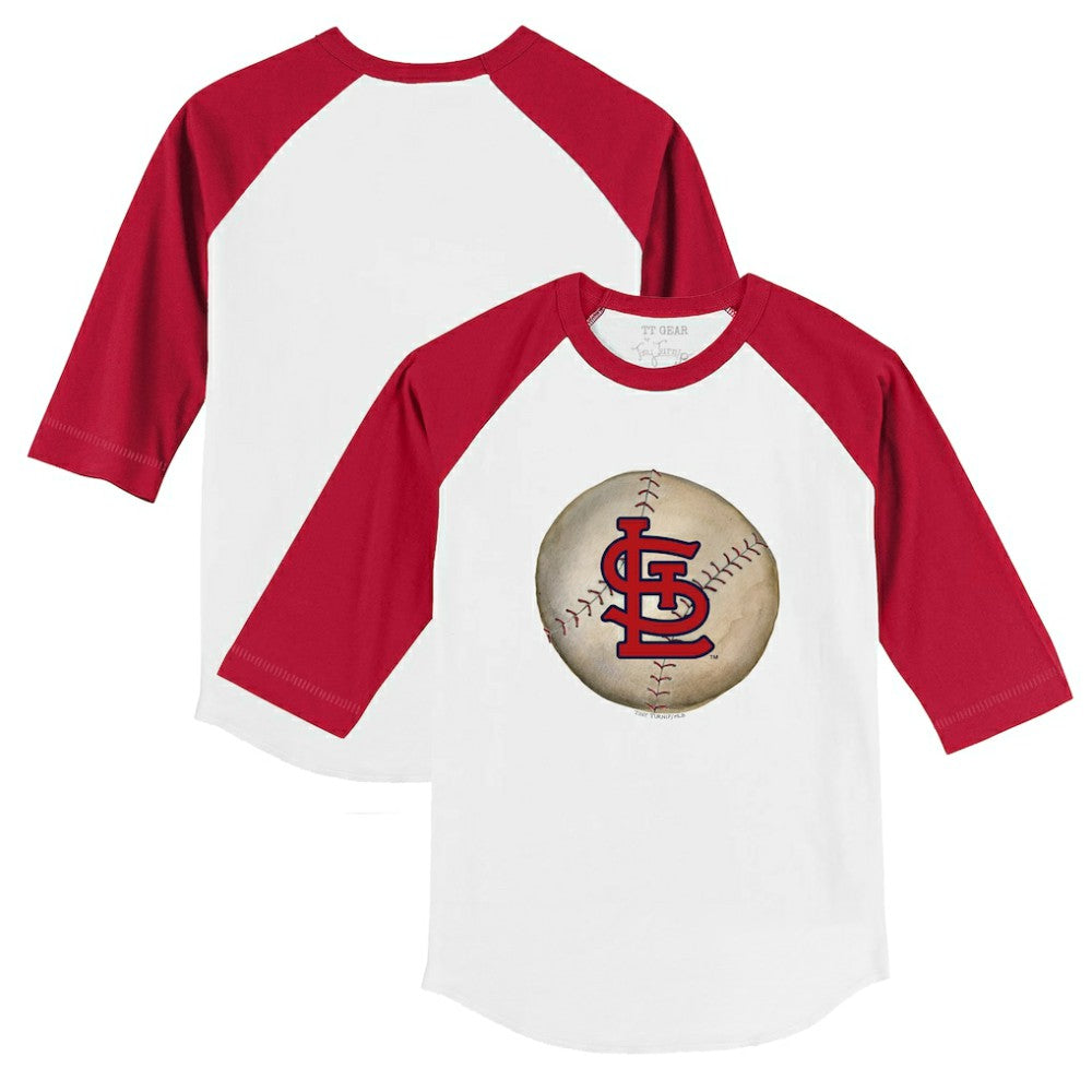 St. Louis Cardinals Tiny Turnip Youth Stitched Baseball 3/4-Sleeve Raglan T-Shirt - MLB