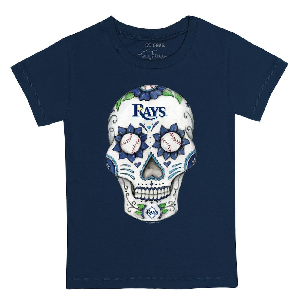 Tampa Bay Rays Tiny Turnip Youth Sugar Skull T-Shirt - MLB