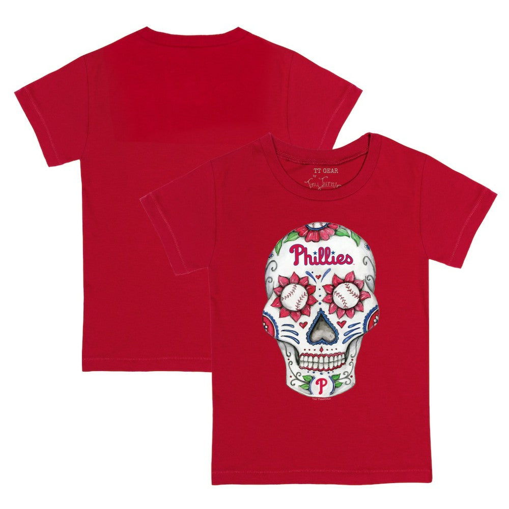 Philadelphia Phillies Tiny Turnip Youth Sugar Skull T-Shirt - MLB