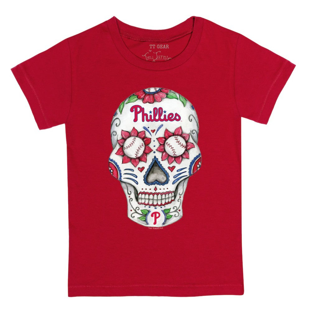 Philadelphia Phillies Tiny Turnip Youth Sugar Skull T-Shirt - MLB