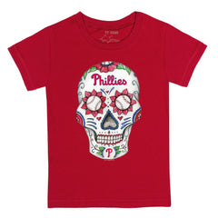 Philadelphia Phillies Tiny Turnip Youth Sugar Skull T-Shirt - MLB