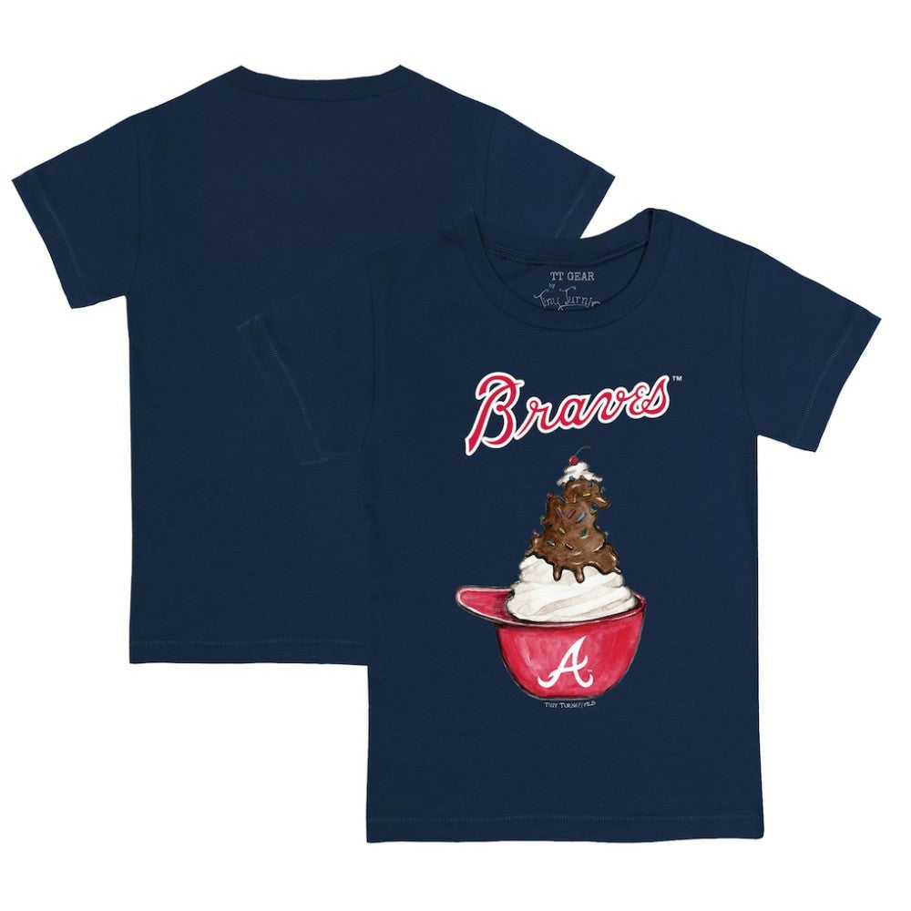Atlanta Braves Tiny Turnip Youth Sundae Helmet T-Shirt - MLB