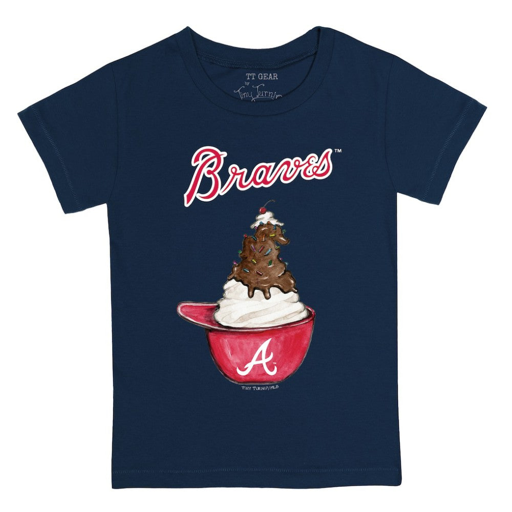 Atlanta Braves Tiny Turnip Youth Sundae Helmet T-Shirt - MLB