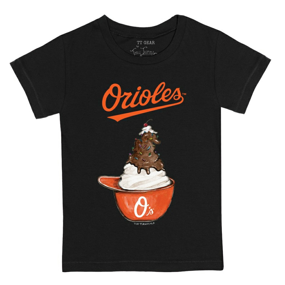 Baltimore Orioles Tiny Turnip Youth Sundae Helmet T-Shirt - MLB