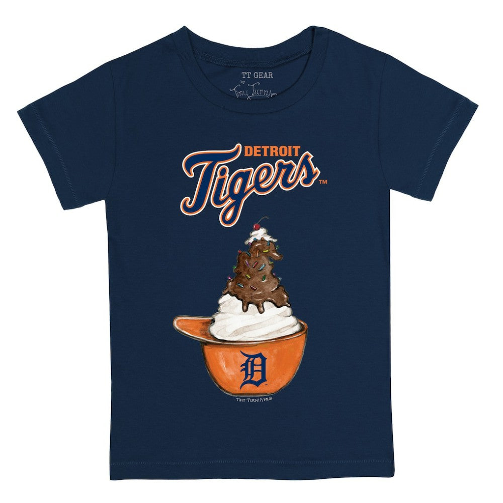 Detroit Tigers Tiny Turnip Youth Sundae Helmet T-Shirt - MLB