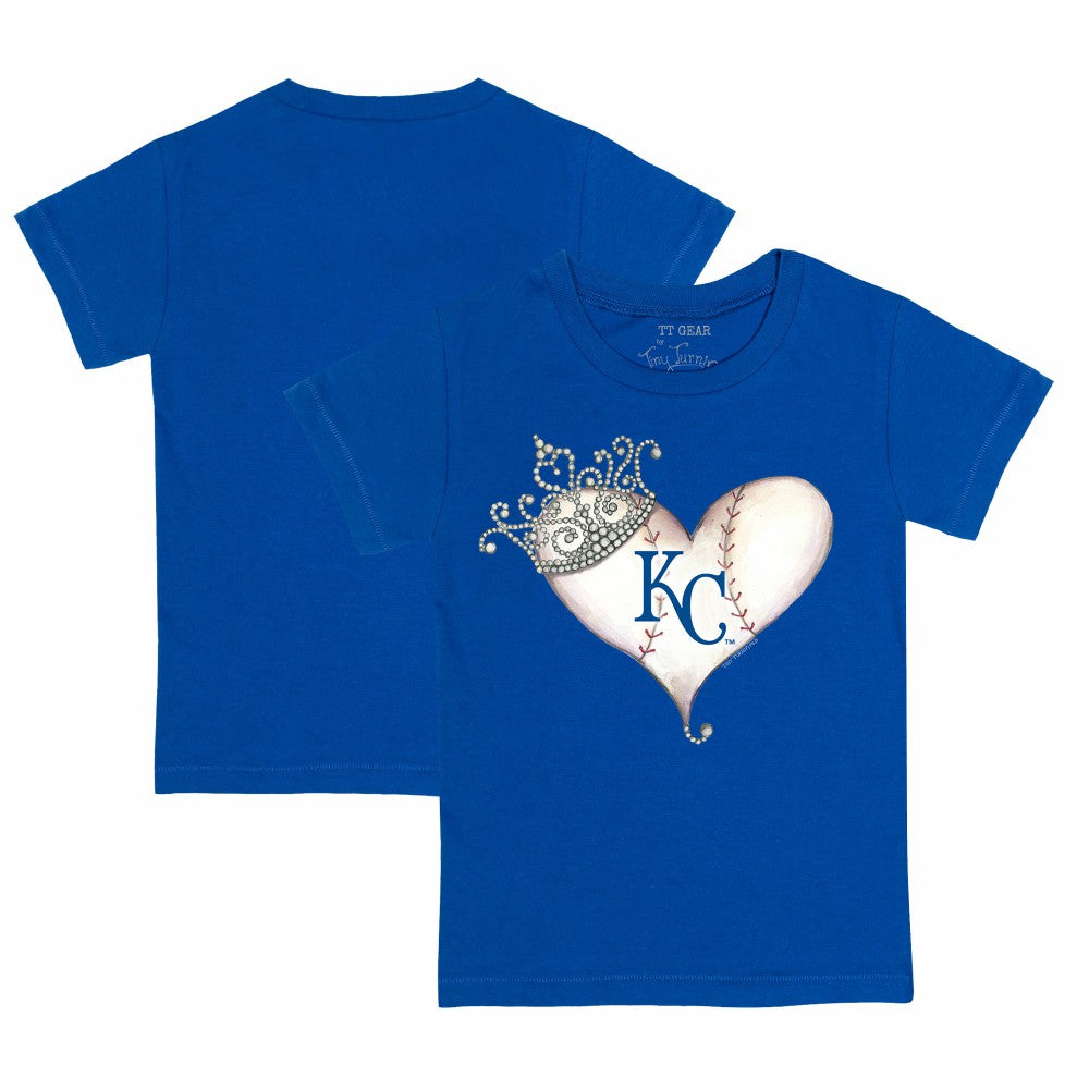 Kansas City Royals Tiny Turnip Youth Tiara Heart T-Shirt - MLB