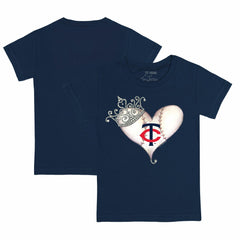 Minnesota Twins Tiny Turnip Youth Tiara Heart T-Shirt - MLB