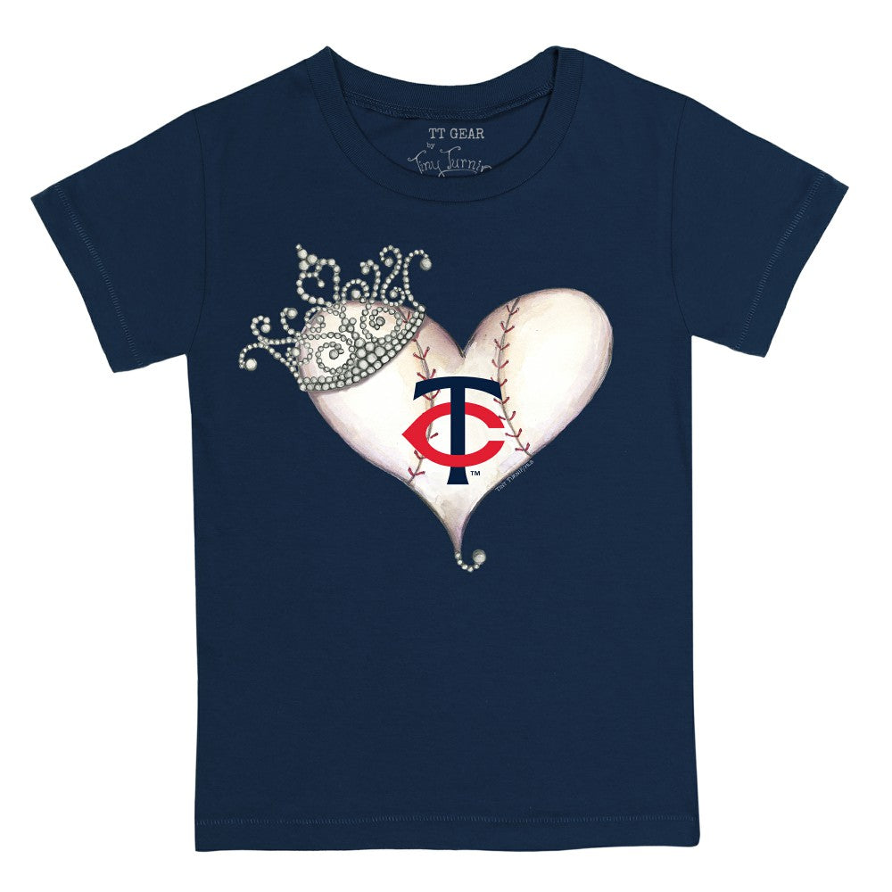 Minnesota Twins Tiny Turnip Youth Tiara Heart T-Shirt - MLB