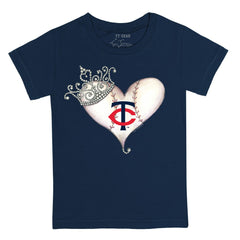 Minnesota Twins Tiny Turnip Youth Tiara Heart T-Shirt - MLB