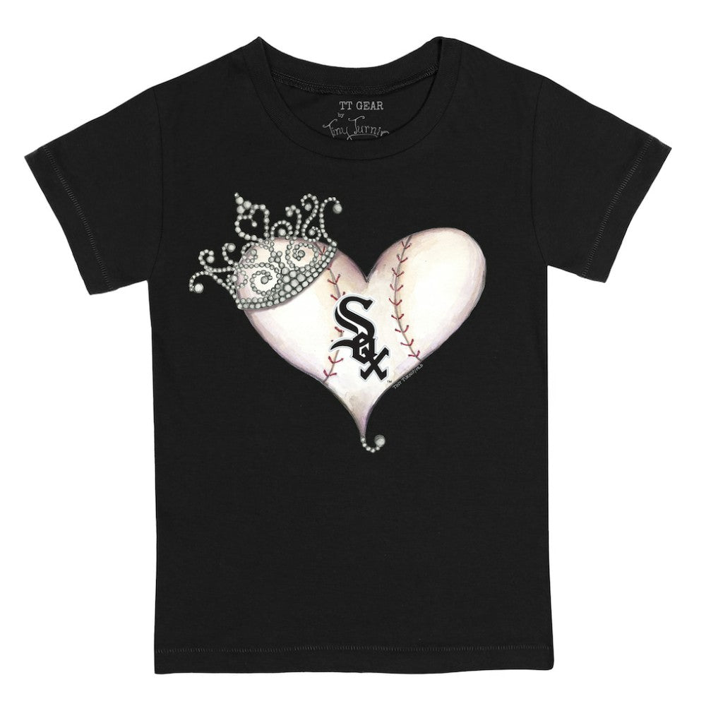 Chicago White Sox Tiny Turnip Youth Tiara Heart T-Shirt - MLB