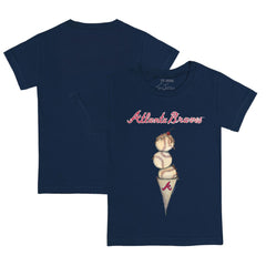 Atlanta Braves Tiny Turnip Youth Triple Scoop T-Shirt - MLB