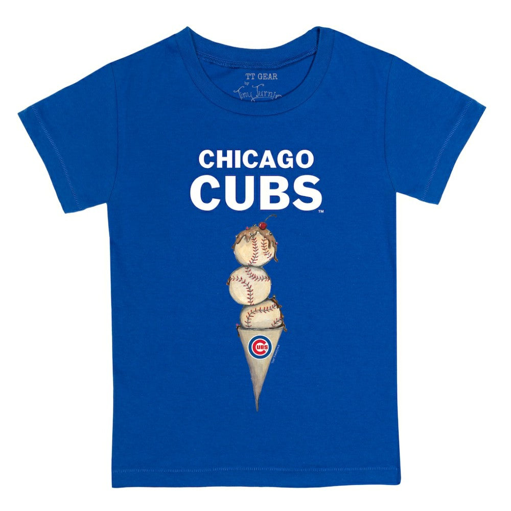Chicago Cubs Tiny Turnip Youth Triple Scoop T-Shirt - MLB