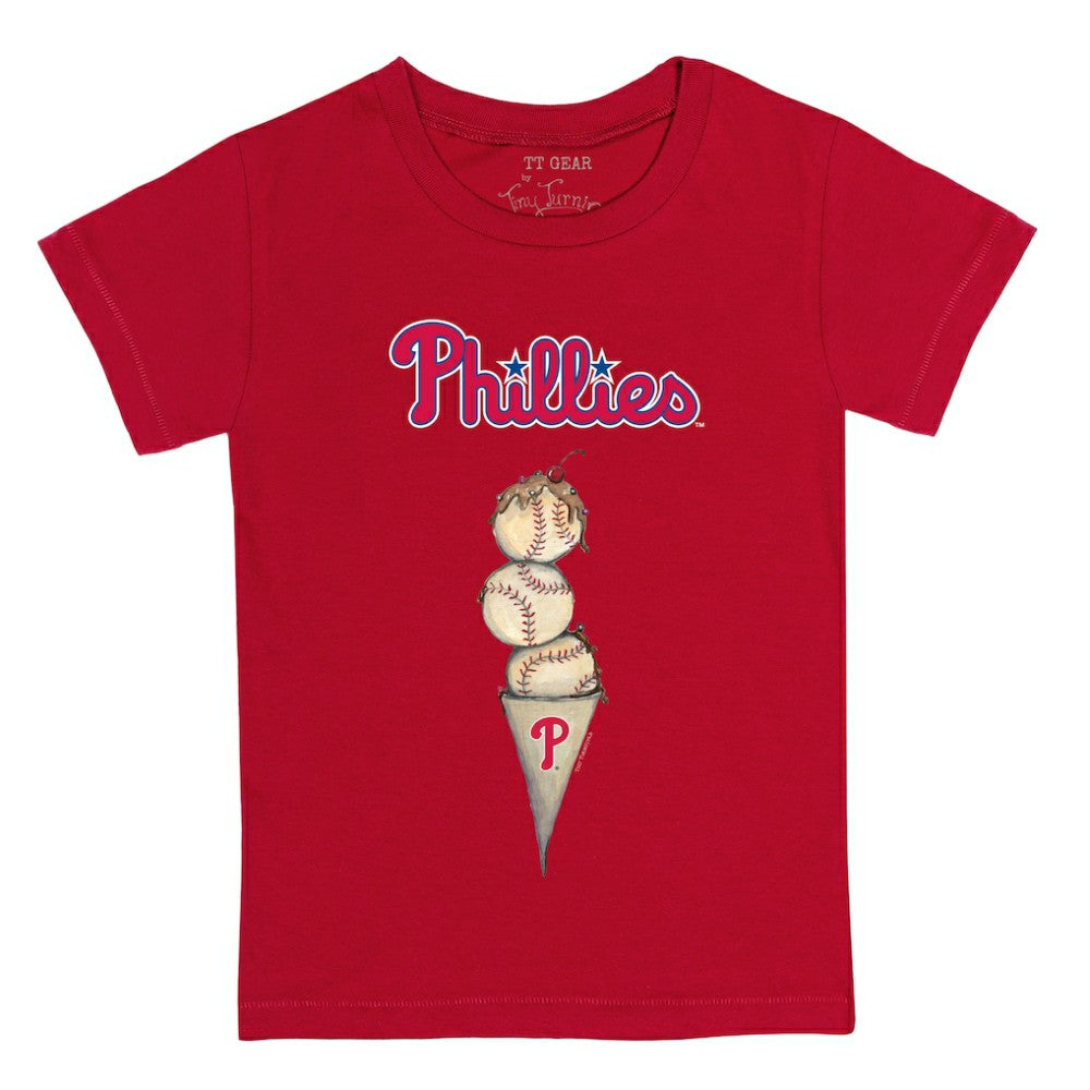 Philadelphia Phillies Tiny Turnip Youth Triple Scoop T-Shirt - MLB