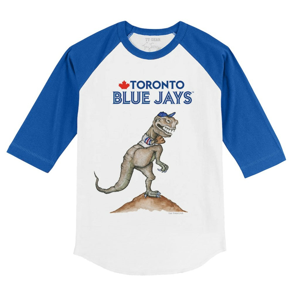 Toronto Blue Jays Tiny Turnip Youth TT Rex 3/4-Sleeve Raglan T-Shirt - MLB