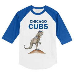 Chicago Cubs Tiny Turnip Youth TT Rex 3/4-Sleeve Raglan T-Shirt - MLB