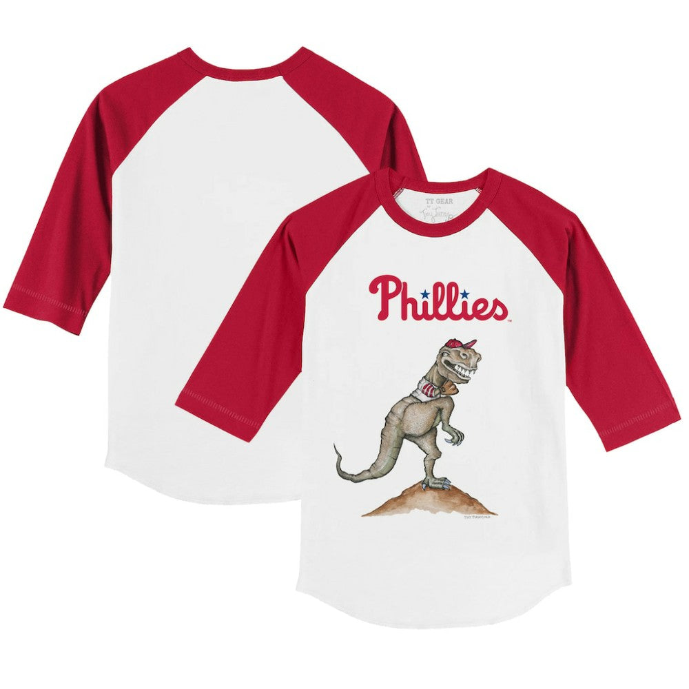 Philadelphia Phillies Tiny Turnip Youth TT Rex 3/4-Sleeve Raglan T-Shirt - MLB