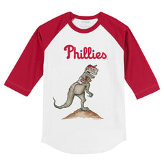 Philadelphia Phillies Tiny Turnip Youth TT Rex 3/4-Sleeve Raglan T-Shirt - MLB