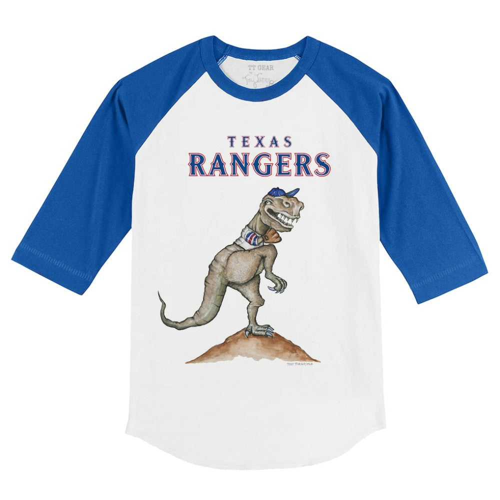 Texas Rangers Tiny Turnip Youth TT Rex 3/4-Sleeve Raglan T-Shirt - MLB