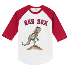 Boston Red Sox Tiny Turnip Youth TT Rex 3/4-Sleeve Raglan T-Shirt - MLB