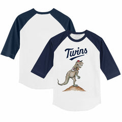 Minnesota Twins Tiny Turnip Youth TT Rex 3/4-Sleeve Raglan T-Shirt - MLB