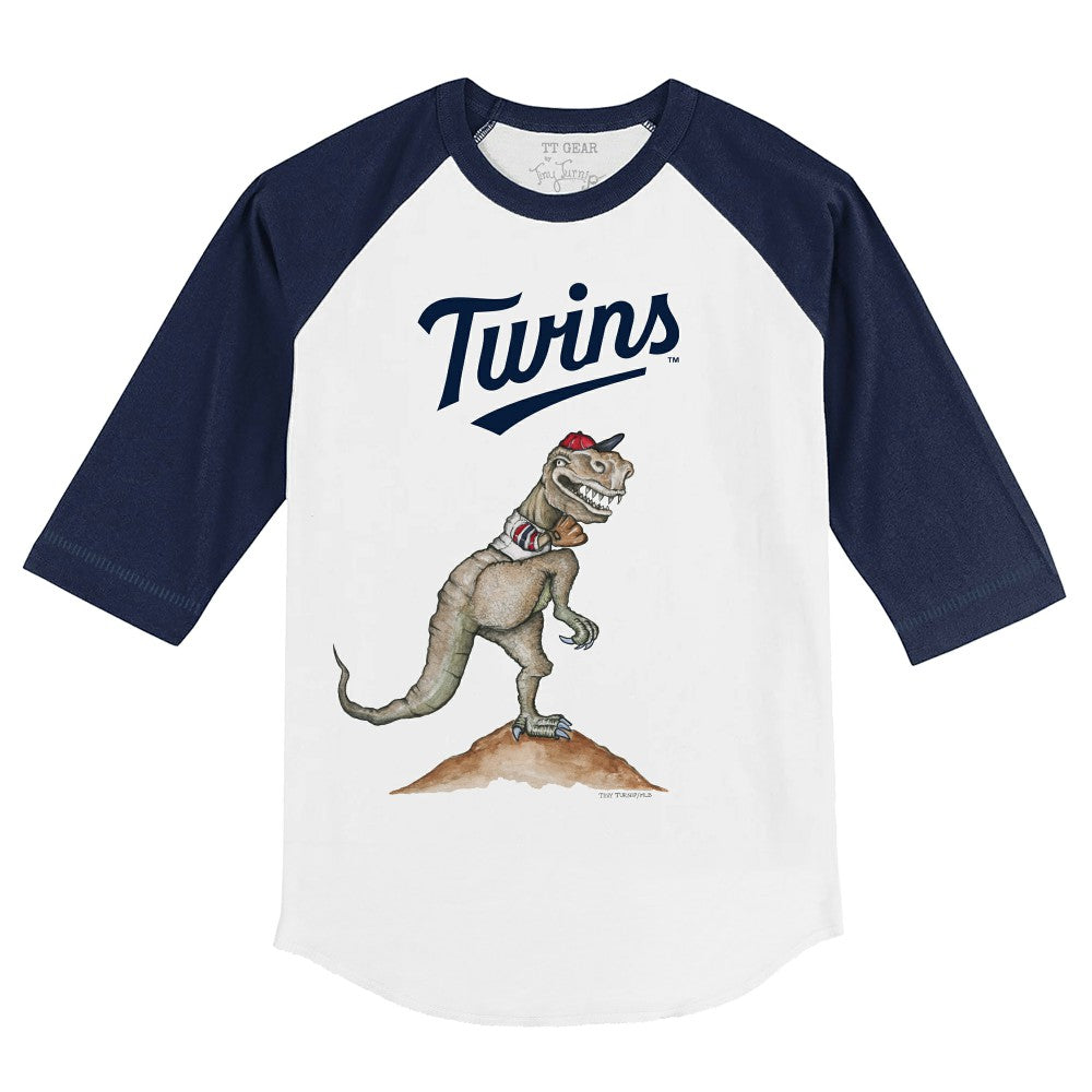 Minnesota Twins Tiny Turnip Youth TT Rex 3/4-Sleeve Raglan T-Shirt - MLB