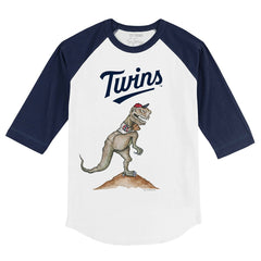 Minnesota Twins Tiny Turnip Youth TT Rex 3/4-Sleeve Raglan T-Shirt - MLB