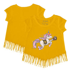 San Diego Padres Tiny Turnip Girls Youth Unicorn Fringe T-Shirt - MLB
