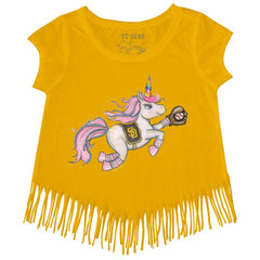 San Diego Padres Tiny Turnip Girls Youth Unicorn Fringe T-Shirt - MLB